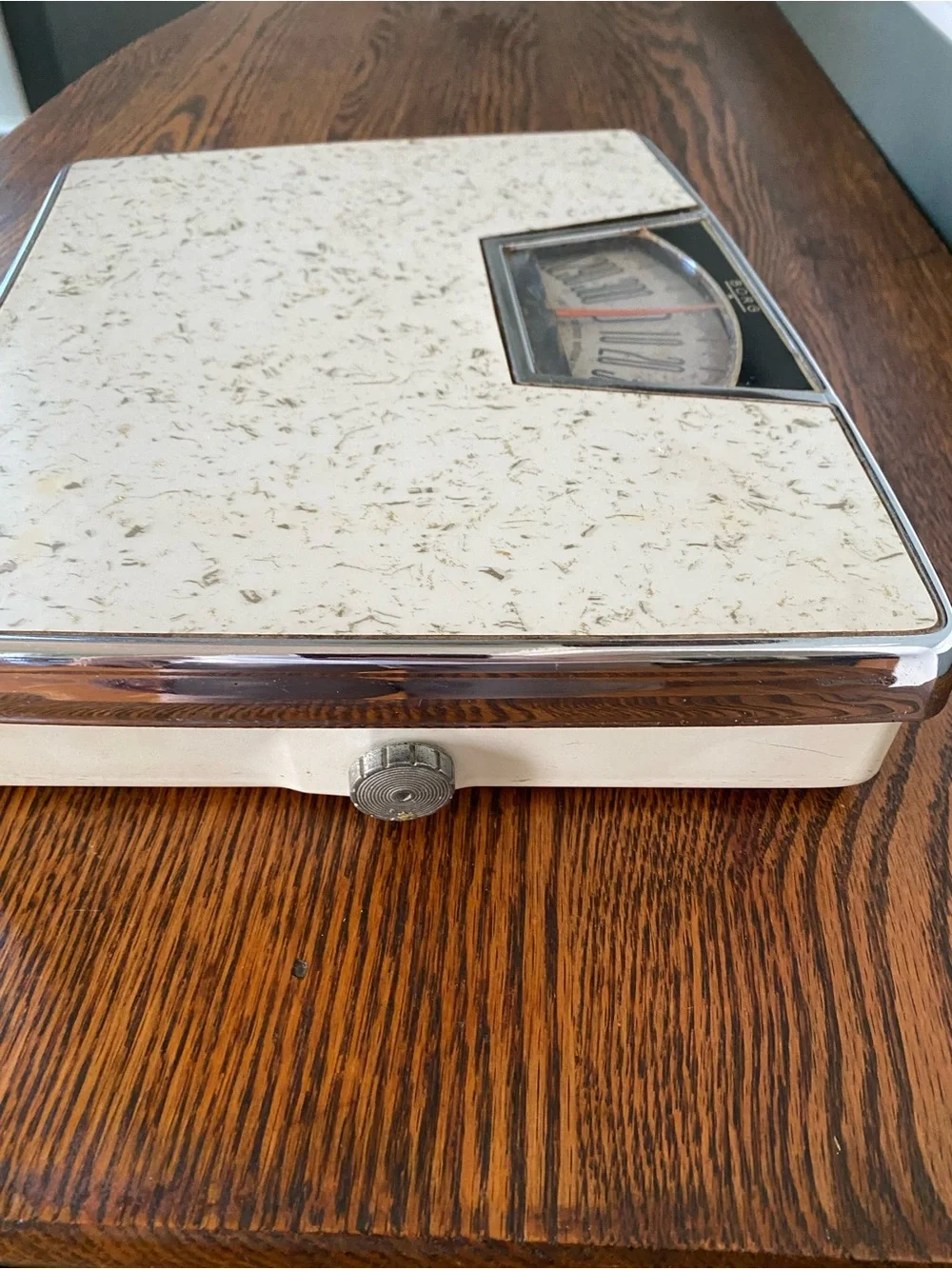 Vintage MCM 1950s Atomic Era Borg Bathroom Scale
